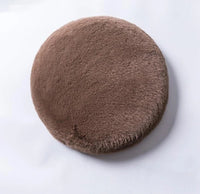 HKM-884499 Faux Fur Memory Foam Cushion with Satin Fabric Cover