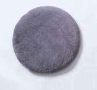 HKM-884499 Faux Fur Memory Foam Cushion with Satin Fabric Cover