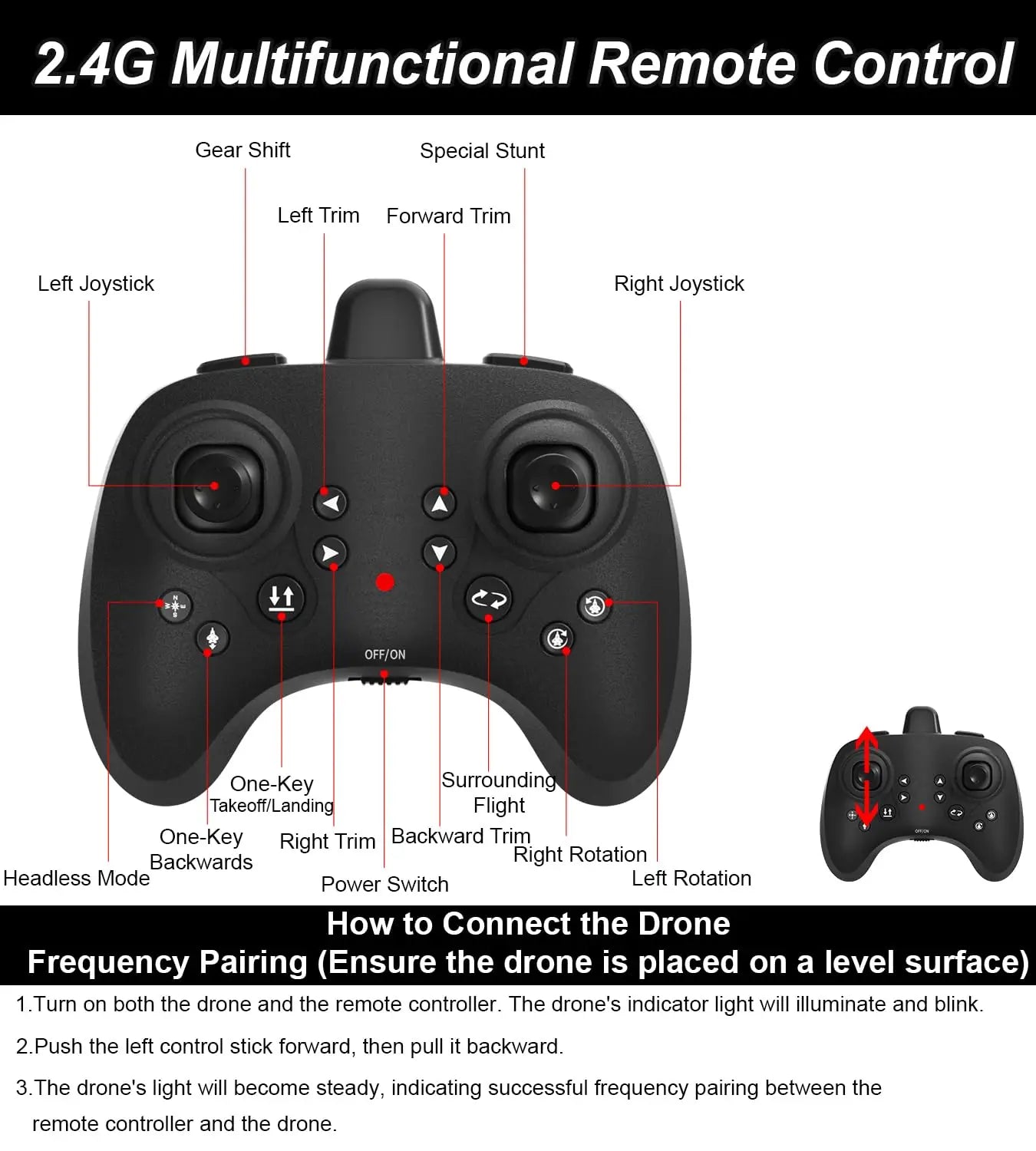 HKM-884499 Remote Control Foam Airplane Drone for Kids - Indoor and Outdoor Fun, 4 Channels, 50-100m Range