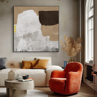 HKM-884627 Handmade Abstract Oil Painting on Canvas for Modern Home Decor - Unstretched and Frameless Art