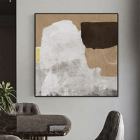 HKM-884627 Handmade Abstract Oil Painting on Canvas for Modern Home Decor - Unstretched and Frameless Art