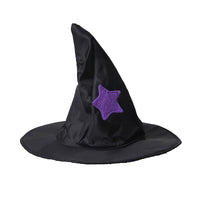 HKM-884691 Magic Wizard Hat and Cloak Set for Dogs and Cats - Black Autumn Cashmere, Adjustable Size