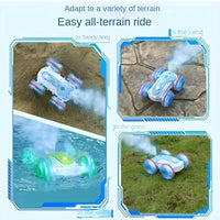 HKM-884947 Amphibious 4x4 Remote Control Car with Lights and Gesture Control, Multi-Terrain 360 Degree Rotation