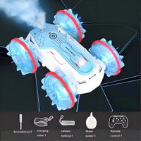 HKM-884947 Amphibious 4x4 Remote Control Car with Lights and Gesture Control, Multi-Terrain 360 Degree Rotation