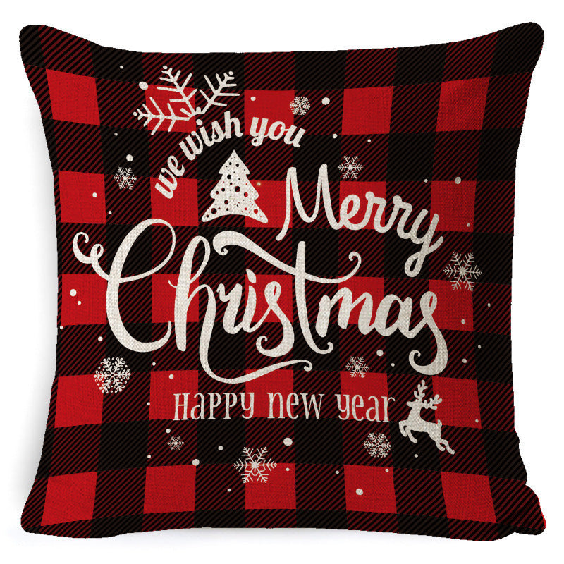 HKM-885075 Modern Leaf Pattern Linen Pillow Cover - 45x45cm in Multiple Colors
