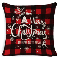 HKM-885075 Modern Leaf Pattern Linen Pillow Cover - 45x45cm in Multiple Colors