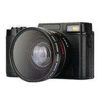 HKM-885267 30MP HD 27K Digital Camera with Flip HD Screen, 3-Inch LCD, Dual Battery, Wide-Angle Lens Included