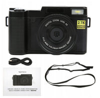 HKM-885267 30MP HD 27K Digital Camera with Flip HD Screen, 3-Inch LCD, Dual Battery, Wide-Angle Lens Included