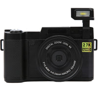 HKM-885267 30MP HD 27K Digital Camera with Flip HD Screen, 3-Inch LCD, Dual Battery, Wide-Angle Lens Included