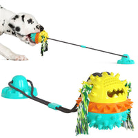 HKM-885331 Outdoor Dog Ground Nail with Towing Rope - TPR Traction Toy in Blue, Green, and Yellow