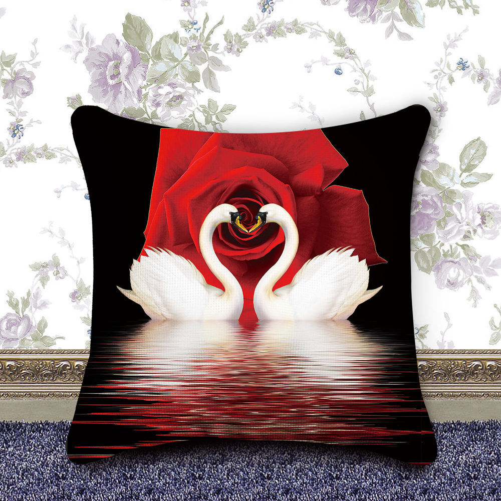HKM-885459 Diamond Art DIY Pillowcase - Handmade Cotton Cushion Cover, 40x40cm
