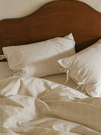 HKM-885523 Breathable Cotton and Linen Jacquard Bedding Set, Four Pieces for All Seasons
