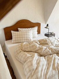 HKM-885523 Breathable Cotton and Linen Jacquard Bedding Set, Four Pieces for All Seasons