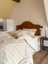 HKM-885523 Breathable Cotton and Linen Jacquard Bedding Set, Four Pieces for All Seasons