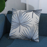 HKM-885587 Fan Leaf Jacquard Cotton Pillowcase - 43x43 cm Home Decor Accent