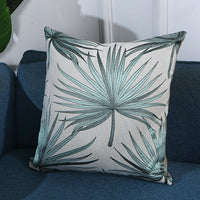 HKM-885587 Fan Leaf Jacquard Cotton Pillowcase - 43x43 cm Home Decor Accent