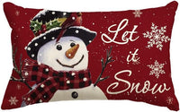HKM-885651 Christmas Themed Simple Linen Pillow Cover for Home Sofa Decoration
