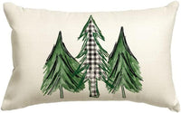 HKM-885651 Christmas Themed Simple Linen Pillow Cover for Home Sofa Decoration