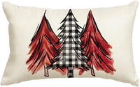 HKM-885651 Christmas Themed Simple Linen Pillow Cover for Home Sofa Decoration