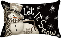 HKM-885651 Christmas Themed Simple Linen Pillow Cover for Home Sofa Decoration