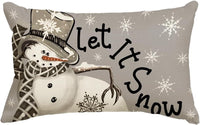 HKM-885651 Christmas Themed Simple Linen Pillow Cover for Home Sofa Decoration