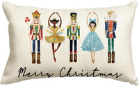HKM-885651 Christmas Themed Simple Linen Pillow Cover for Home Sofa Decoration