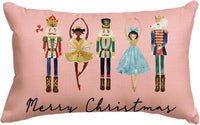 HKM-885651 Christmas Themed Simple Linen Pillow Cover for Home Sofa Decoration