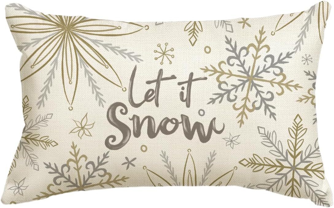 HKM-885651 Christmas Themed Simple Linen Pillow Cover for Home Sofa Decoration