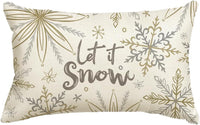 HKM-885651 Christmas Themed Simple Linen Pillow Cover for Home Sofa Decoration