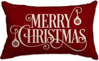 HKM-885651 Christmas Themed Simple Linen Pillow Cover for Home Sofa Decoration