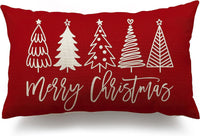 HKM-885651 Christmas Themed Simple Linen Pillow Cover for Home Sofa Decoration