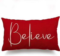 HKM-885651 Christmas Themed Simple Linen Pillow Cover for Home Sofa Decoration