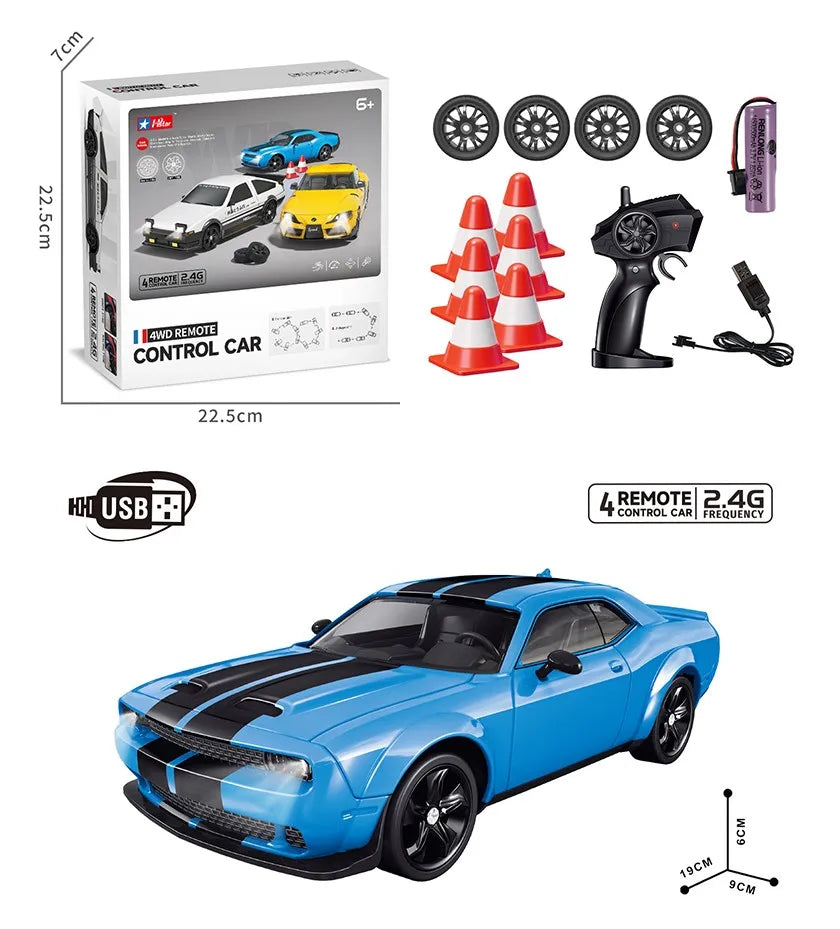 HKM-885651 Remote Control 4x4 Electric Drift Racing Car - 360° Stunt Toy for Kids Ages 5 and Up