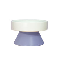 HKM-885715 Elevated Ceramic Pet Water Bowl with Wide Mouth Design in Peach Powder and Taro Purple
