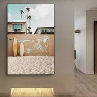 HKM-885779 Seaside Landscape Canvas Art for Living Room and Bedroom Decor