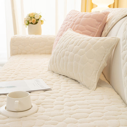 HKM-885907 Milk Velvet Anti-Slip Seat Cushion for Combination Sofas - Thickened and Comfortable