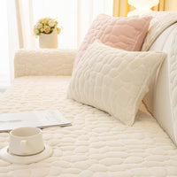 HKM-885907 Milk Velvet Anti-Slip Seat Cushion for Combination Sofas - Thickened and Comfortable