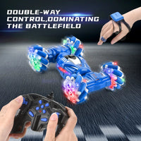 HKM-886099 Double-Sided 360° Rotating Stunt Car with Gesture Control, Lights, and Music for Ages 6+