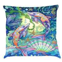 HKM-886227 Classic Ocean Series Cotton and Linen Pillowcase - Soft Flax Blend, 45x45 cm, Available in Multiple Colors