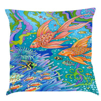 HKM-886227 Classic Ocean Series Cotton and Linen Pillowcase - Soft Flax Blend, 45x45 cm, Available in Multiple Colors