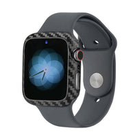 HKM-886419 Carbon Fiber Half Wrap Case for Apple Watch 4 - Ultra-Thin and Anti-Drop, 44mm in Bright Black or Matt Black