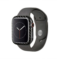 HKM-886419 Carbon Fiber Half Wrap Case for Apple Watch 4 - Ultra-Thin and Anti-Drop, 44mm in Bright Black or Matt Black