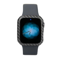 HKM-886419 Carbon Fiber Half Wrap Case for Apple Watch 4 - Ultra-Thin and Anti-Drop, 44mm in Bright Black or Matt Black