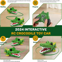HKM-886483 Rechargeable Remote Control Crocodile Toy Car - 2.4GHz, 30M Range, 4 Channel Fun