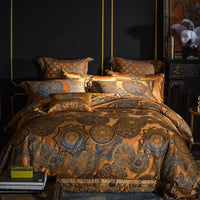 HKM-886611 High-Precision Yarn-Dyed Jacquard Bedding Set - Multiple Options Available