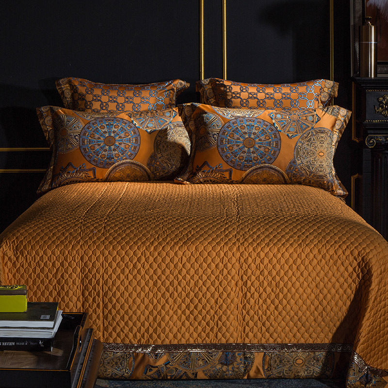 HKM-886611 High-Precision Yarn-Dyed Jacquard Bedding Set - Multiple Options Available