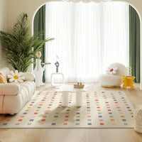 HKM-886675 Geometric Patterned Polyester Rectangle Carpet for Living Room