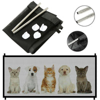 HKM-886675 Portable Safety Gate for Dogs and Cats - Mesh Barrier for Stairs and Doorways, Easy Installation, Lightweight Design