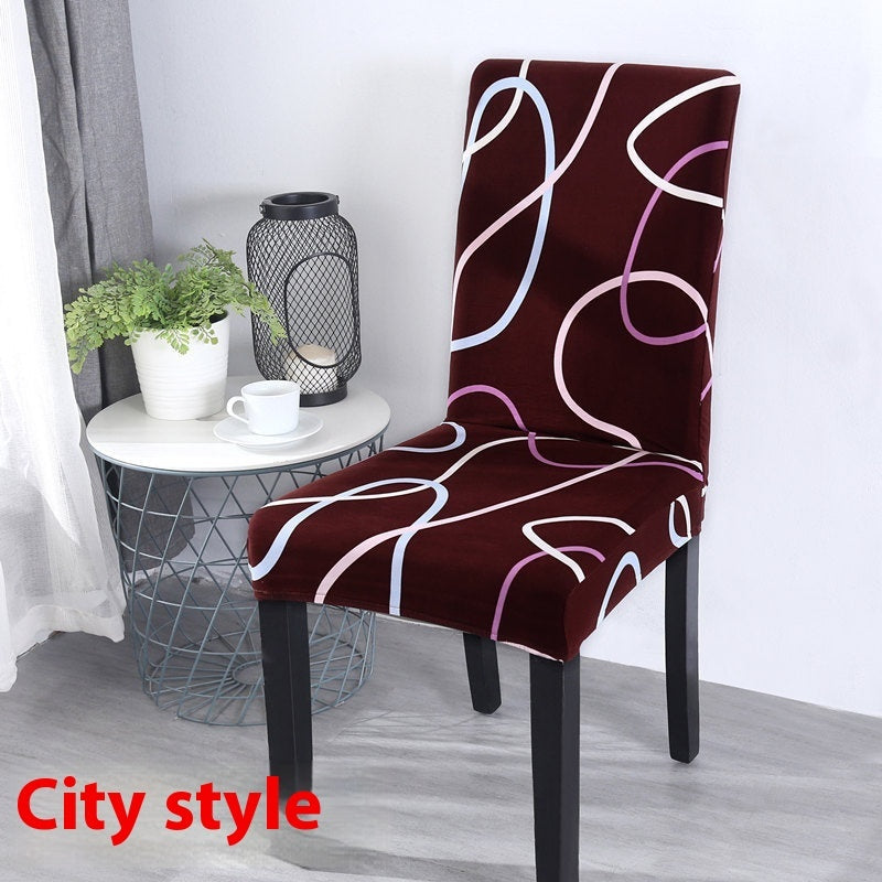 HKM-886739 Universal Office Chair Cover in Various Patterns and Colors - Dustproof Polyester Seat Protector