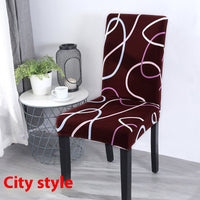 HKM-886739 Universal Office Chair Cover in Various Patterns and Colors - Dustproof Polyester Seat Protector